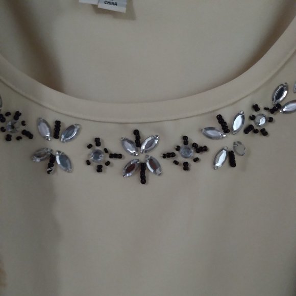 Women's Lisa Renee Cream and Animal Print Skirt Suit with Jewel Embellishments - Picture 3 of 5